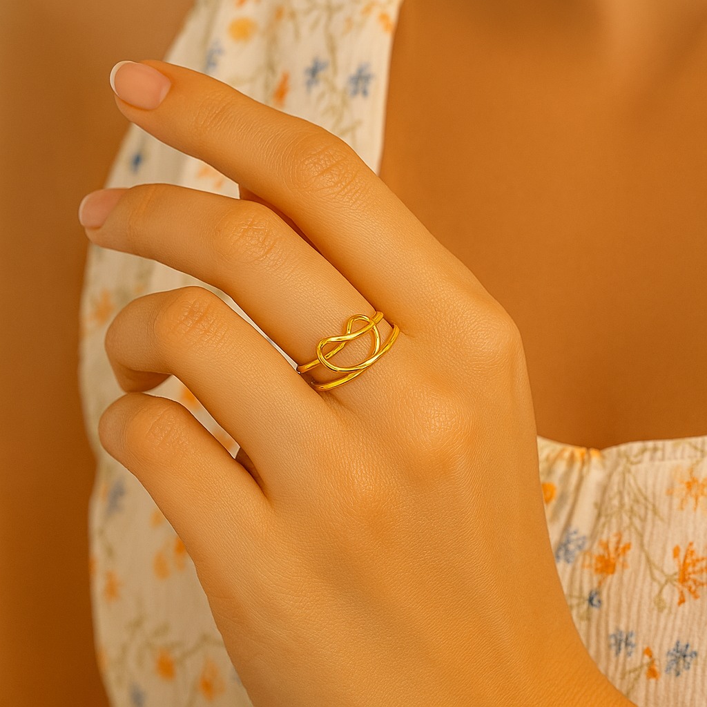 HEART STRIPED RING