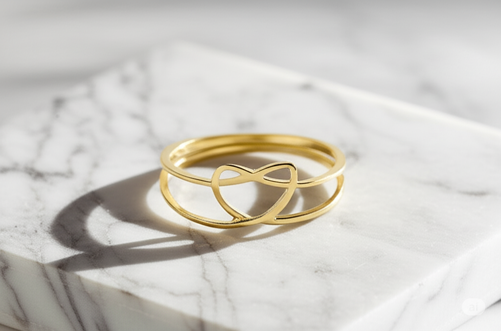 HEART STRIPED RING