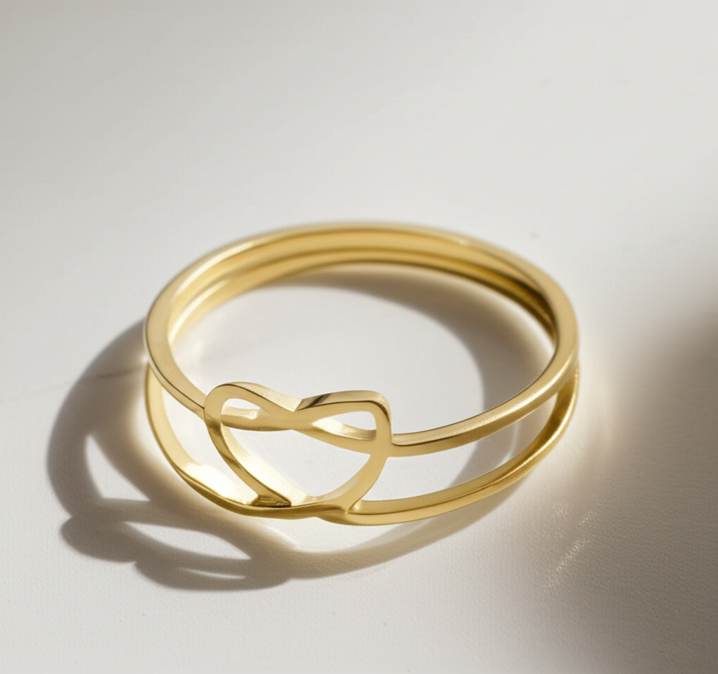 HEART STRIPED RING