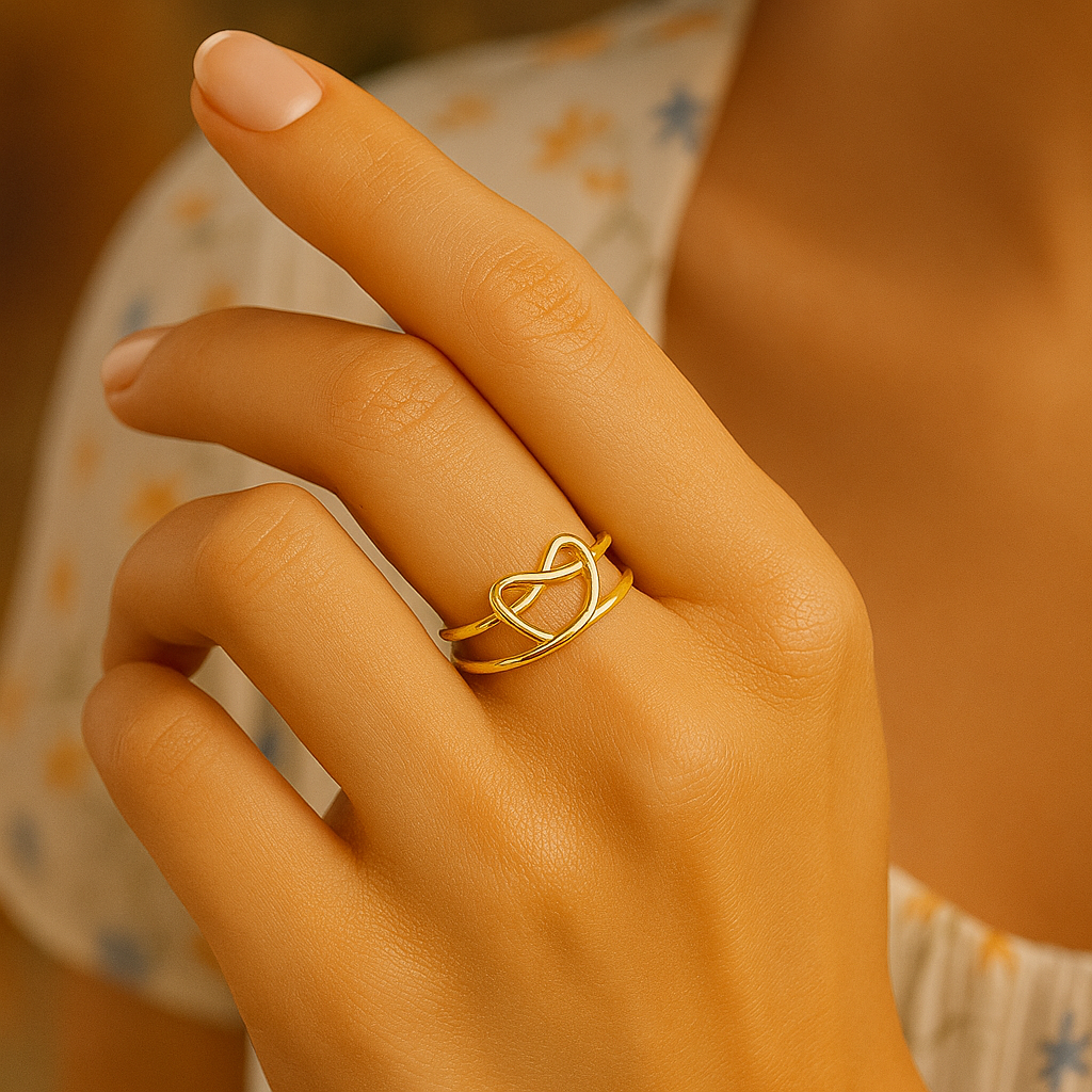 HEART STRIPED RING