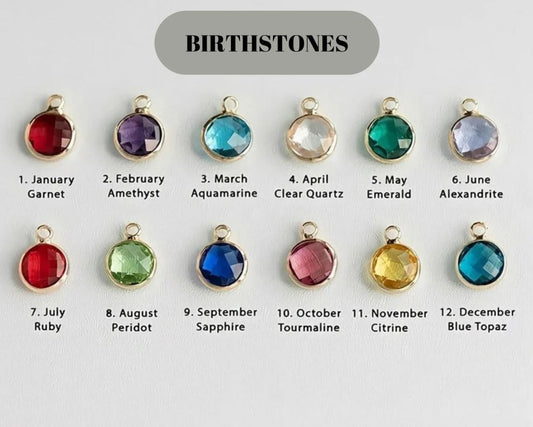 BIRTHSTONE AND NAME BRACELET